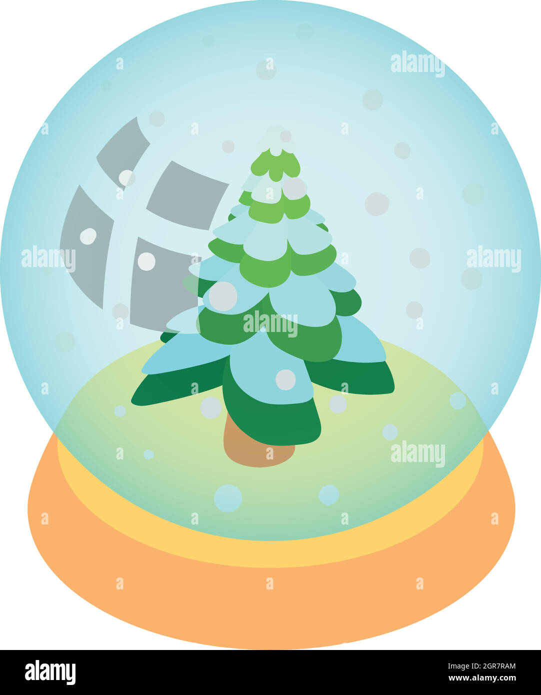 Crystal Christmas Ball Symbol, Cartoon-Stil Stock Vektor