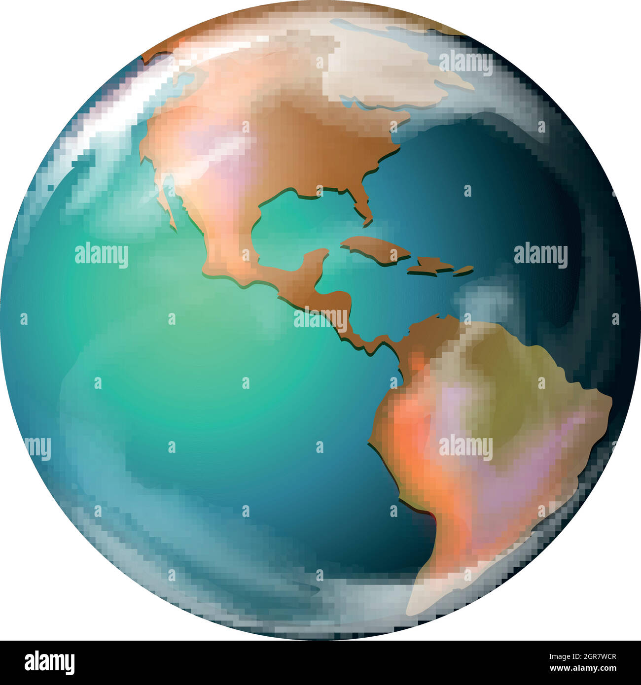 Erde - der dritte Planet von der Sonne Stock Vektor