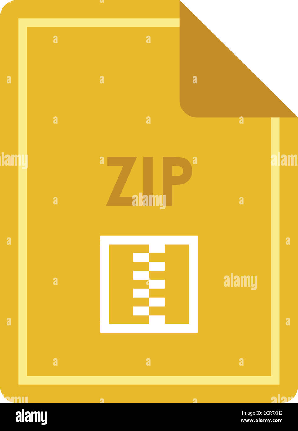 ZIP Dateisymbol, flachen Stil Stock Vektor