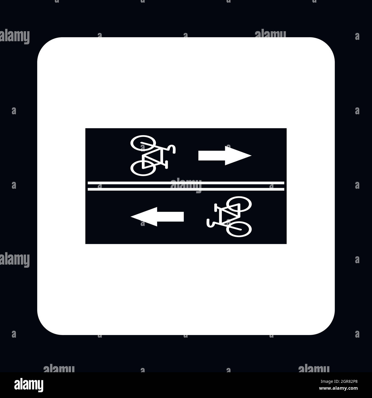 Straße für Radfahrer-Symbol, einfachen Stil Stock Vektor