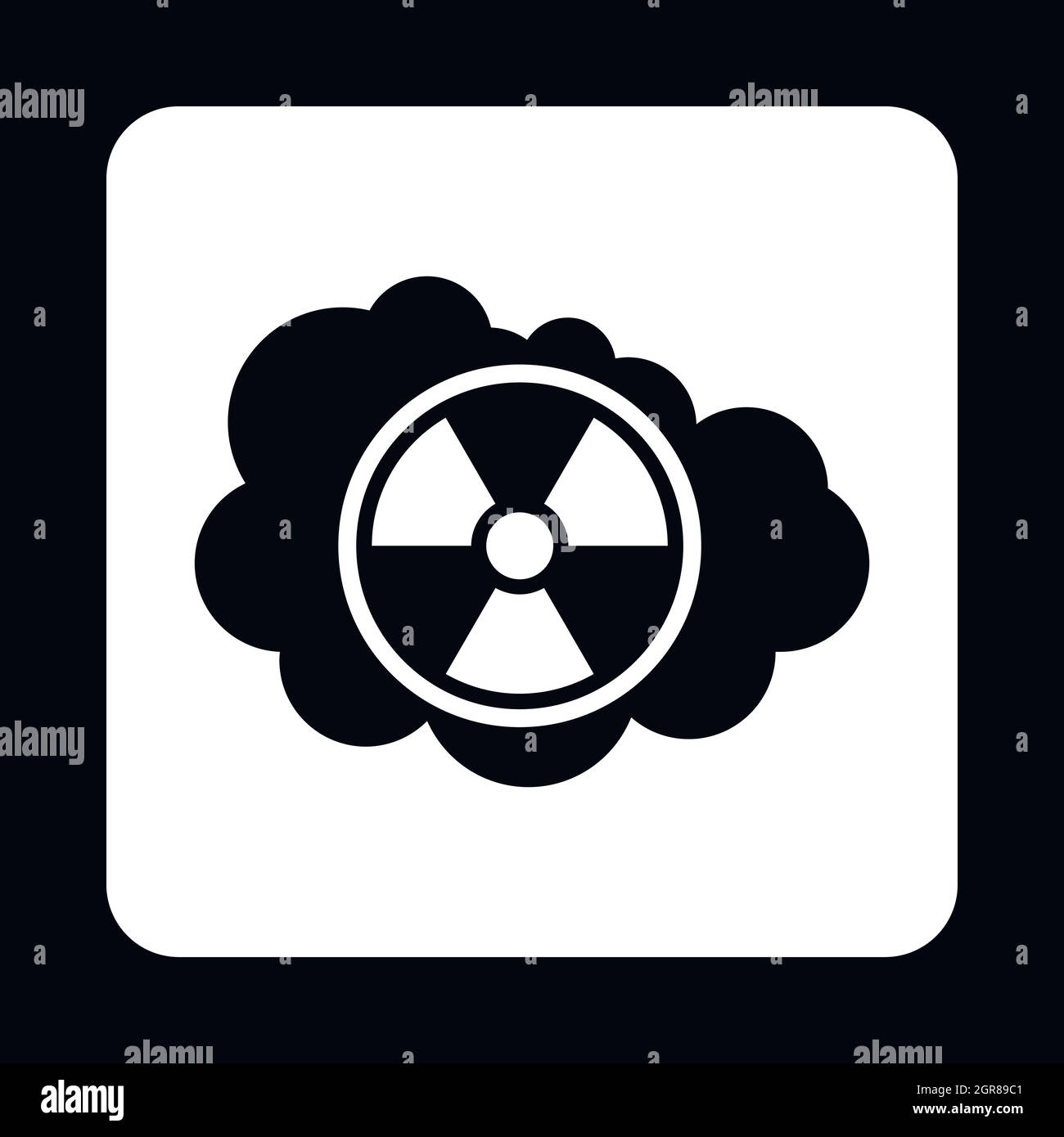 Radioaktive Luft Symbol, einfachen Stil Stock Vektor