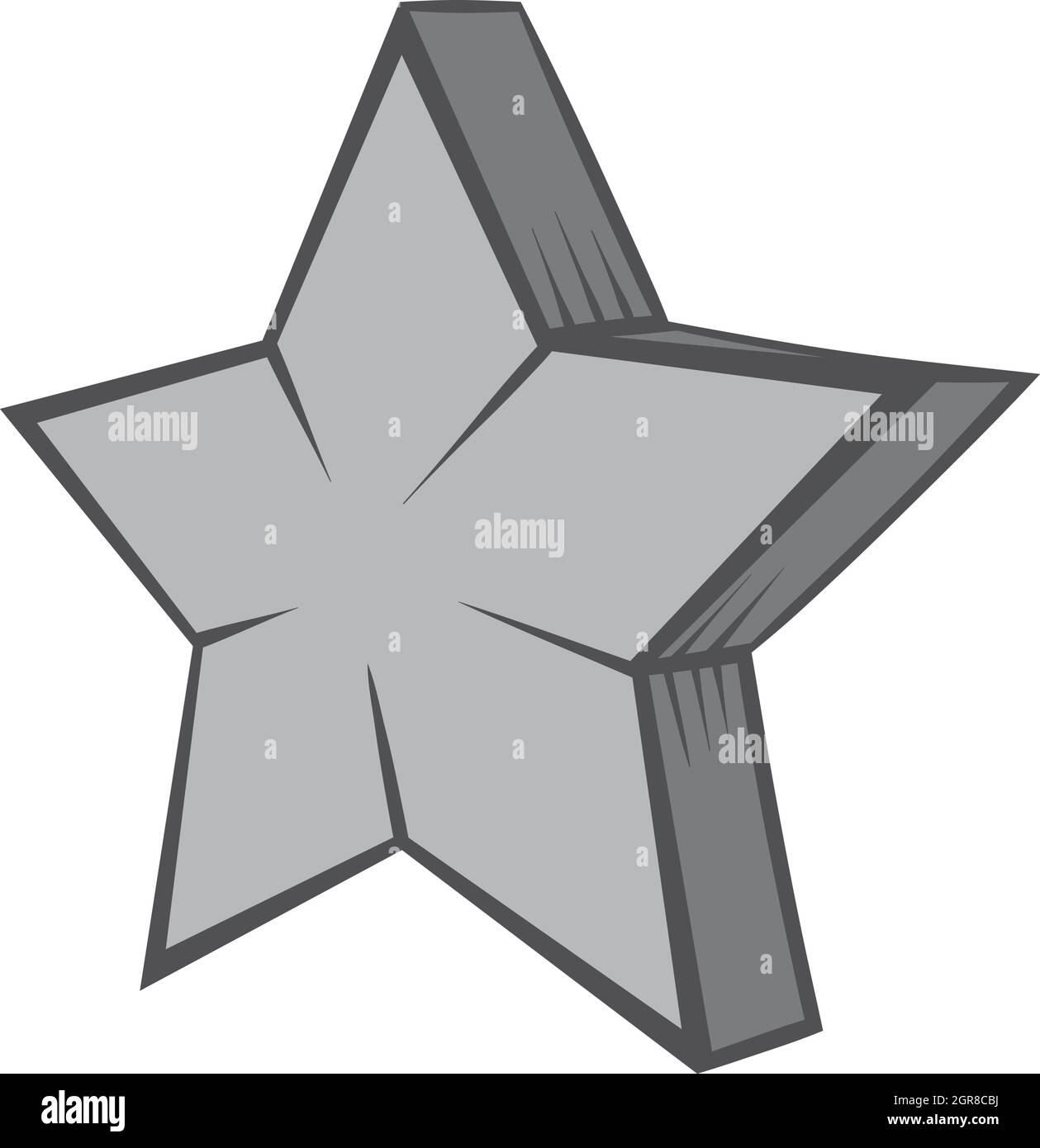 Geometrische Figur der fünf fünfzackige Sterne Symbol Stock Vektor