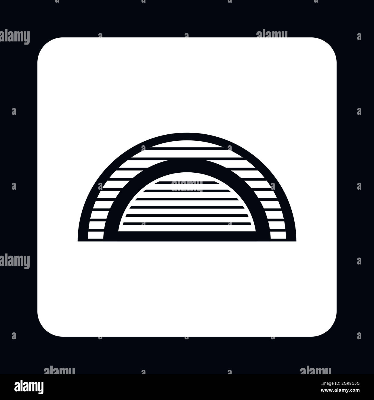 Hangar-Symbol im einfachen Stil Stock Vektor