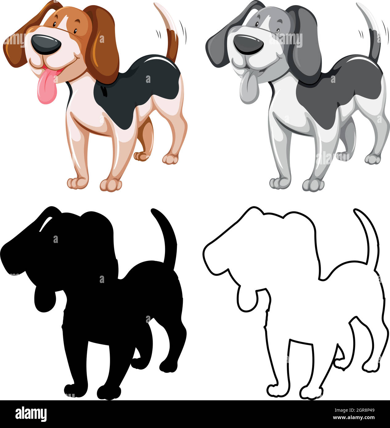 Satz von Hundecharakter Stock Vektor