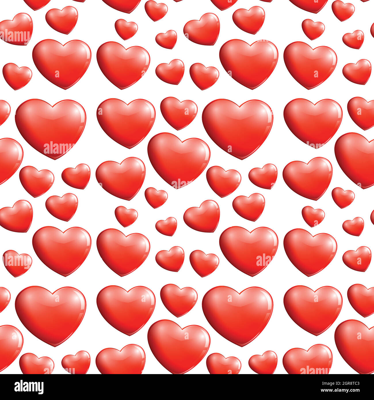 Ein nahtloses Herzmuster Stock Vektor