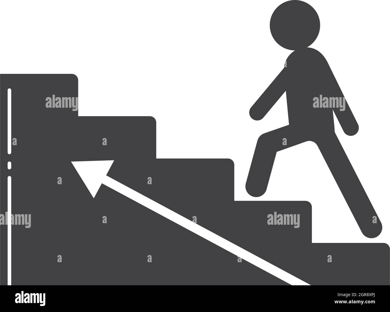 Menschen, die auf der Vektorgrafik nach oben laufen Stock Vektor