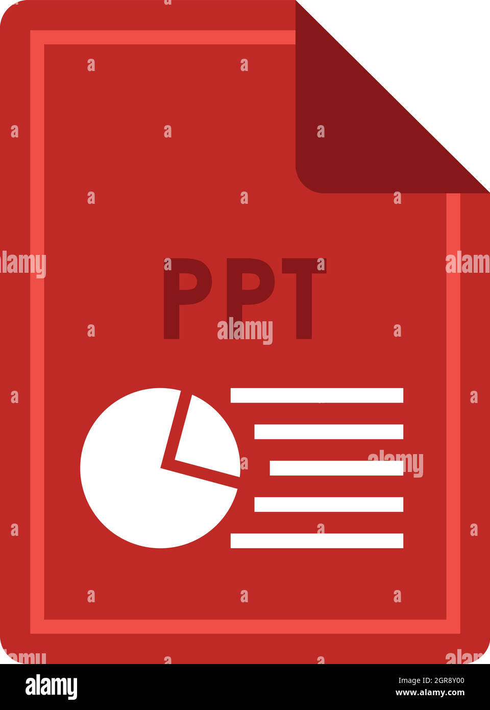 Dateisymbol PPT, flachen Stil Stock Vektor