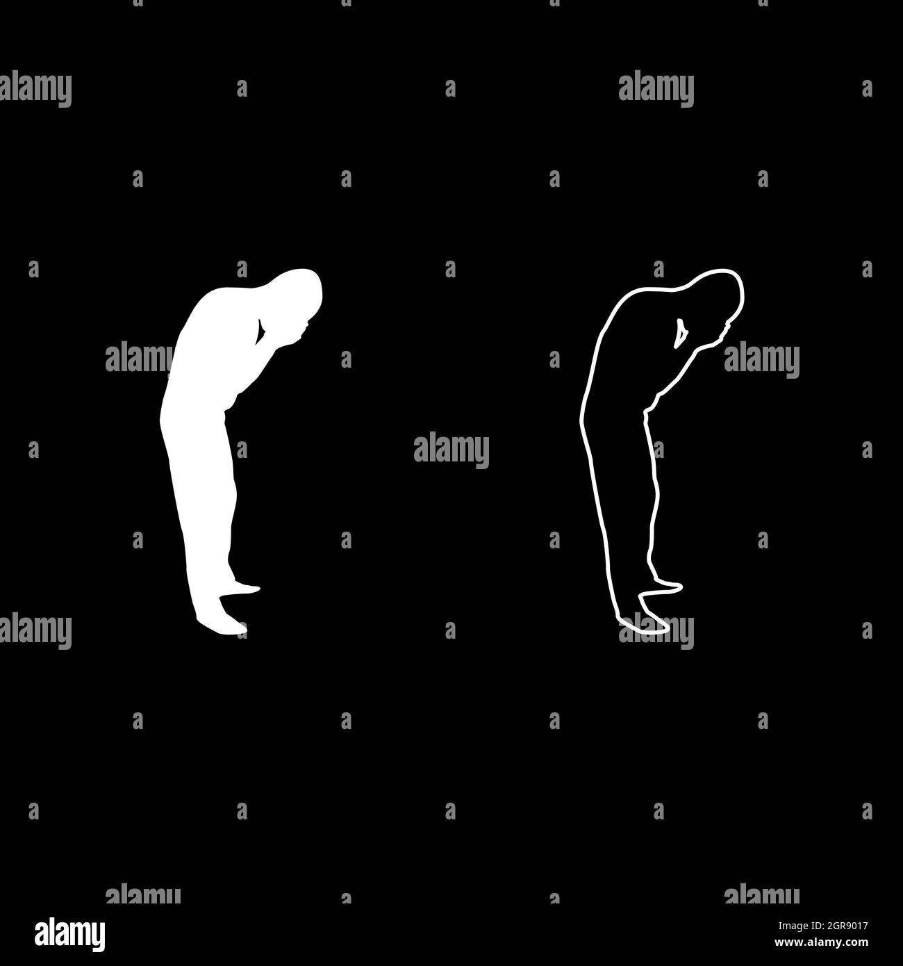 Mann waschen Gesicht Wasser männliche Reinigung Gesichts wäscht sein Konzept kümmert sich um seinen Look Hygiene Silhouette weiß Farbe Vektor Illustration solide Kontur Stil Bild Stock Vektor