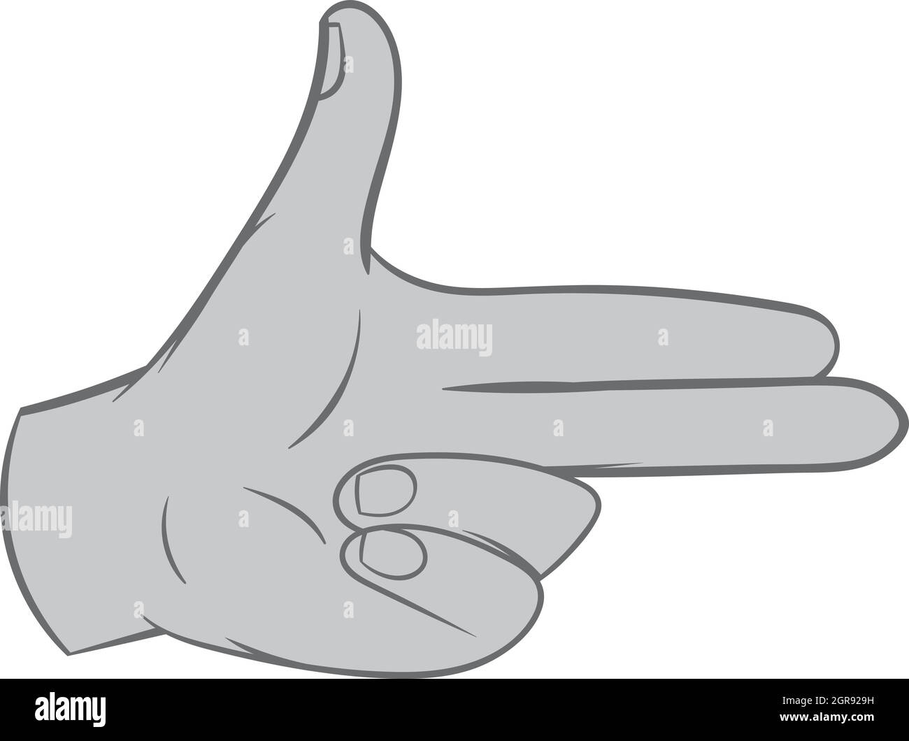 Geste zeige und Mittelfinger zusammen Symbol Alamy