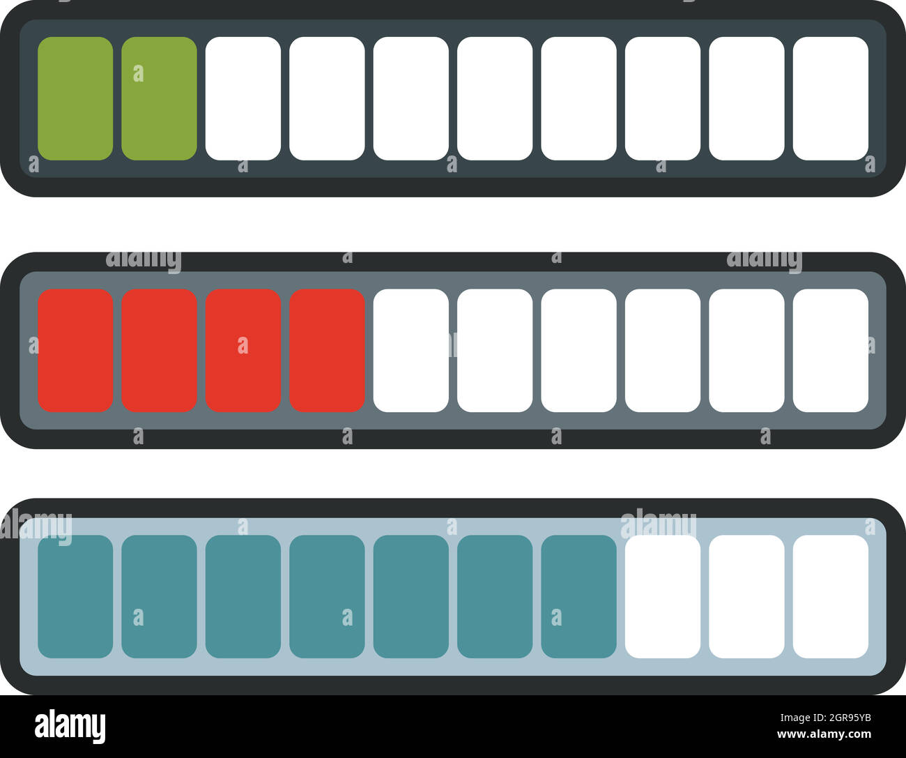 Zeichen-horizontale Spalten-Download-online-Symbol Stock Vektor