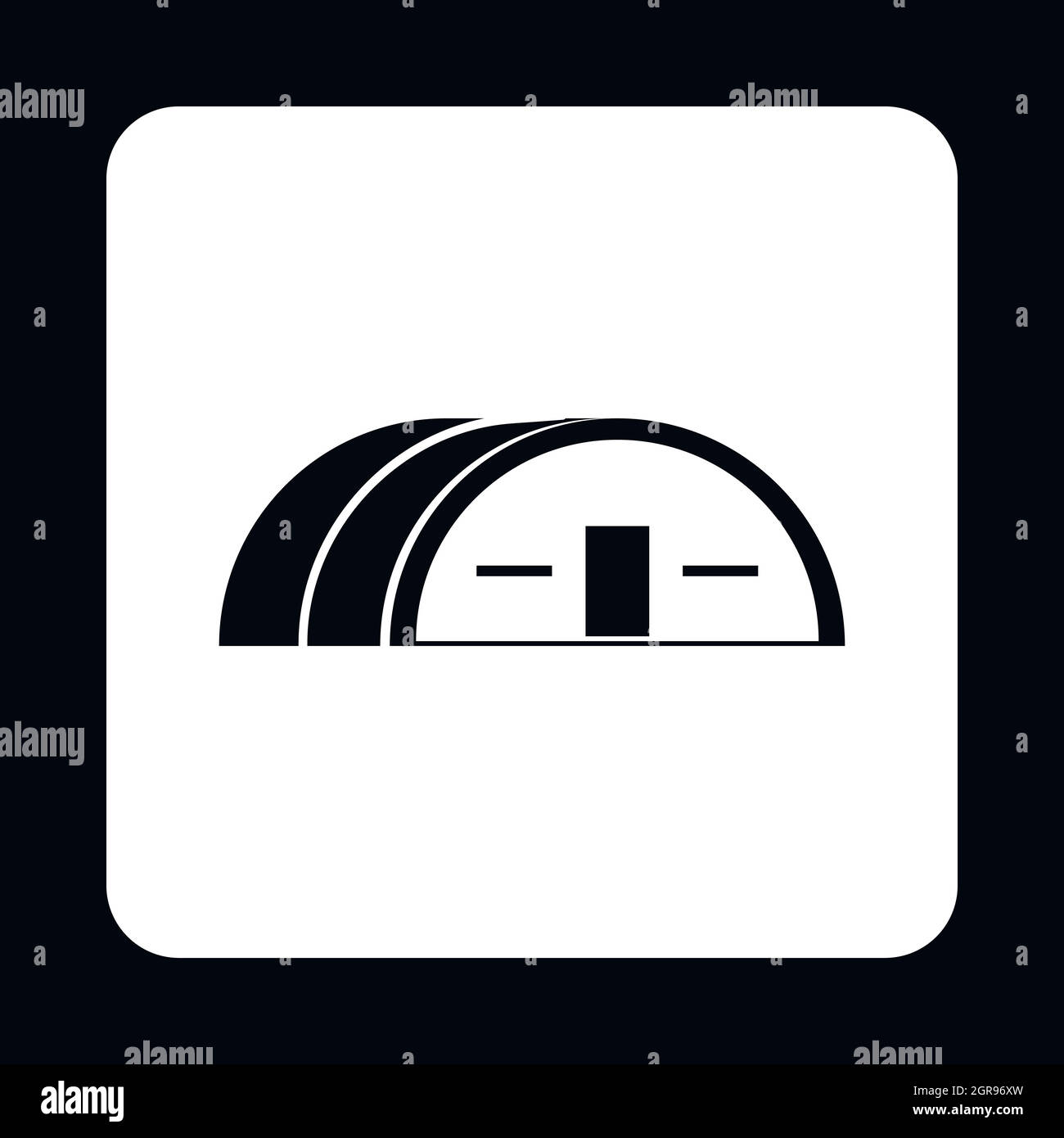 Hangar-Symbol im einfachen Stil Stock Vektor