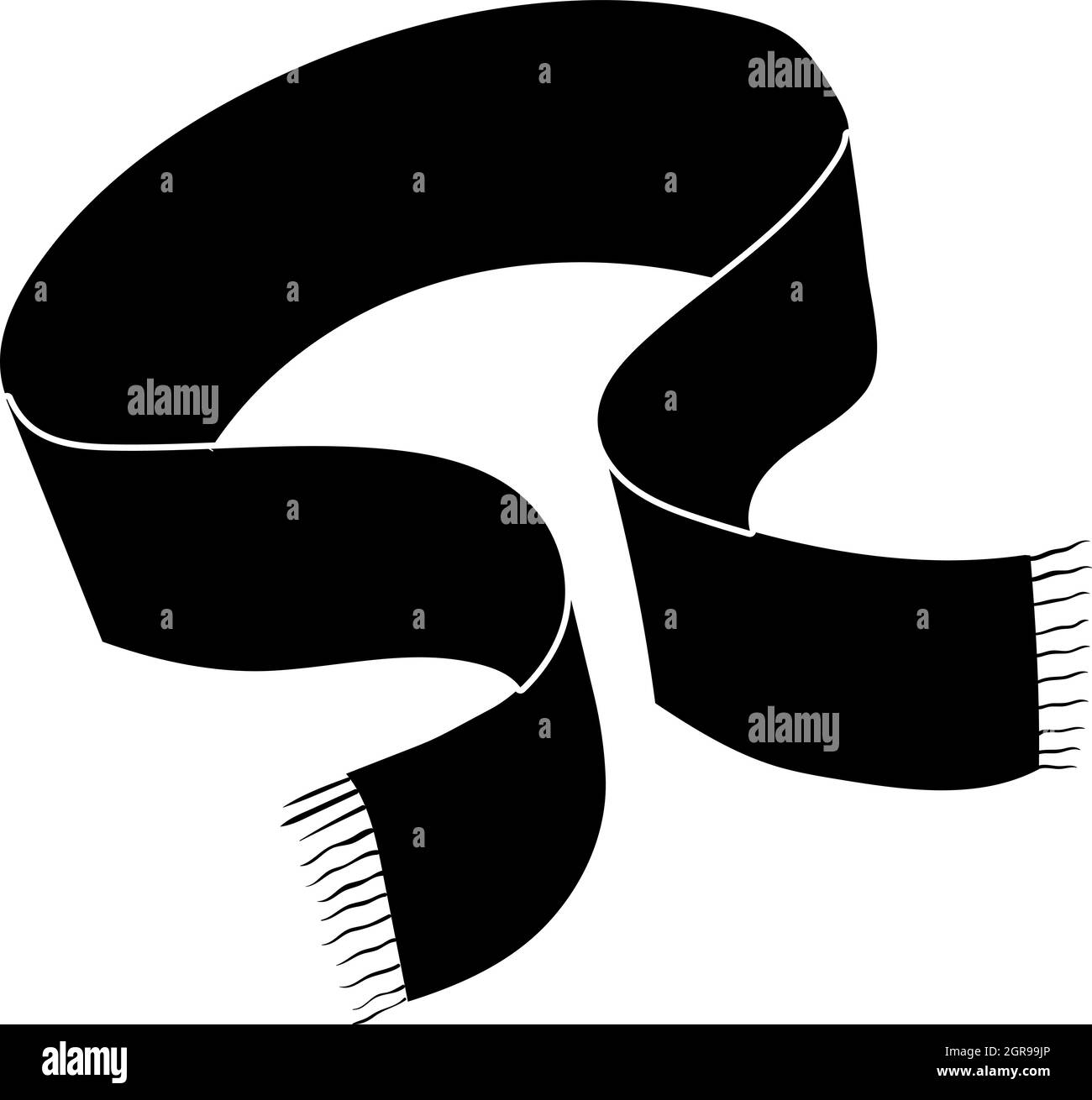 Schal-Symbol im einfachen Stall Stock Vektor