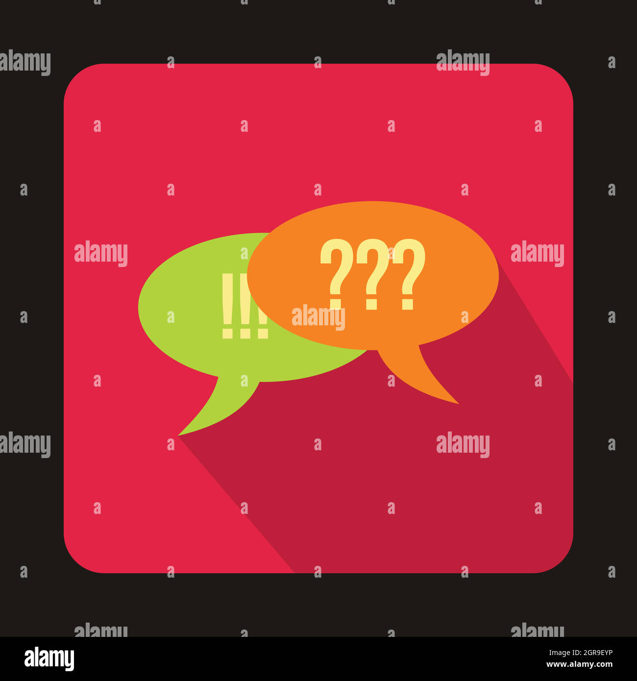 Speech Bubbles Frage- und Ausrufezeichen-Symbol Stock Vektor