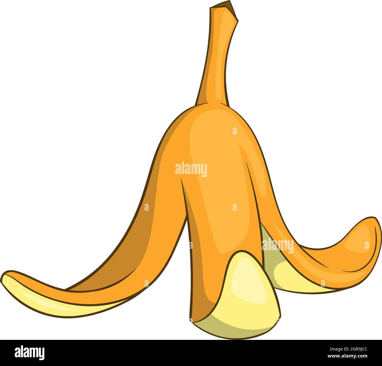 Banane schälen Symbol, Cartoon Stil Stock Vektor