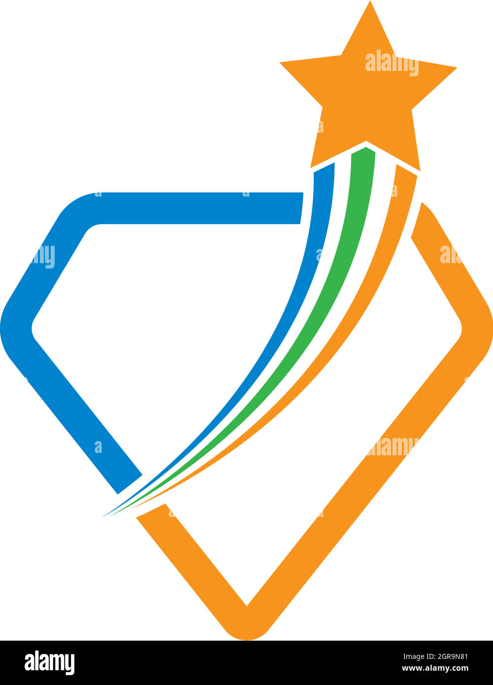 Diamond Star Logo Vektor Symbol Illustration Design Stock Vektor