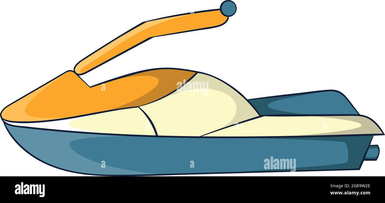 Jet-Ski-Symbol, Cartoon-Stil Stock Vektor