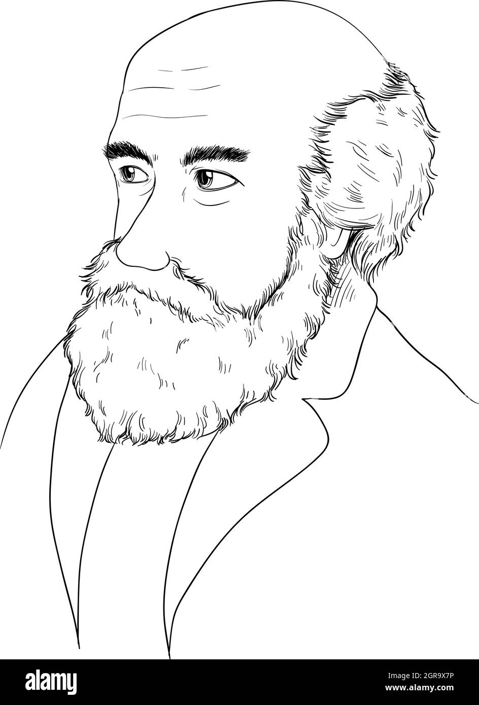 Charles Darwin Stock Vektor