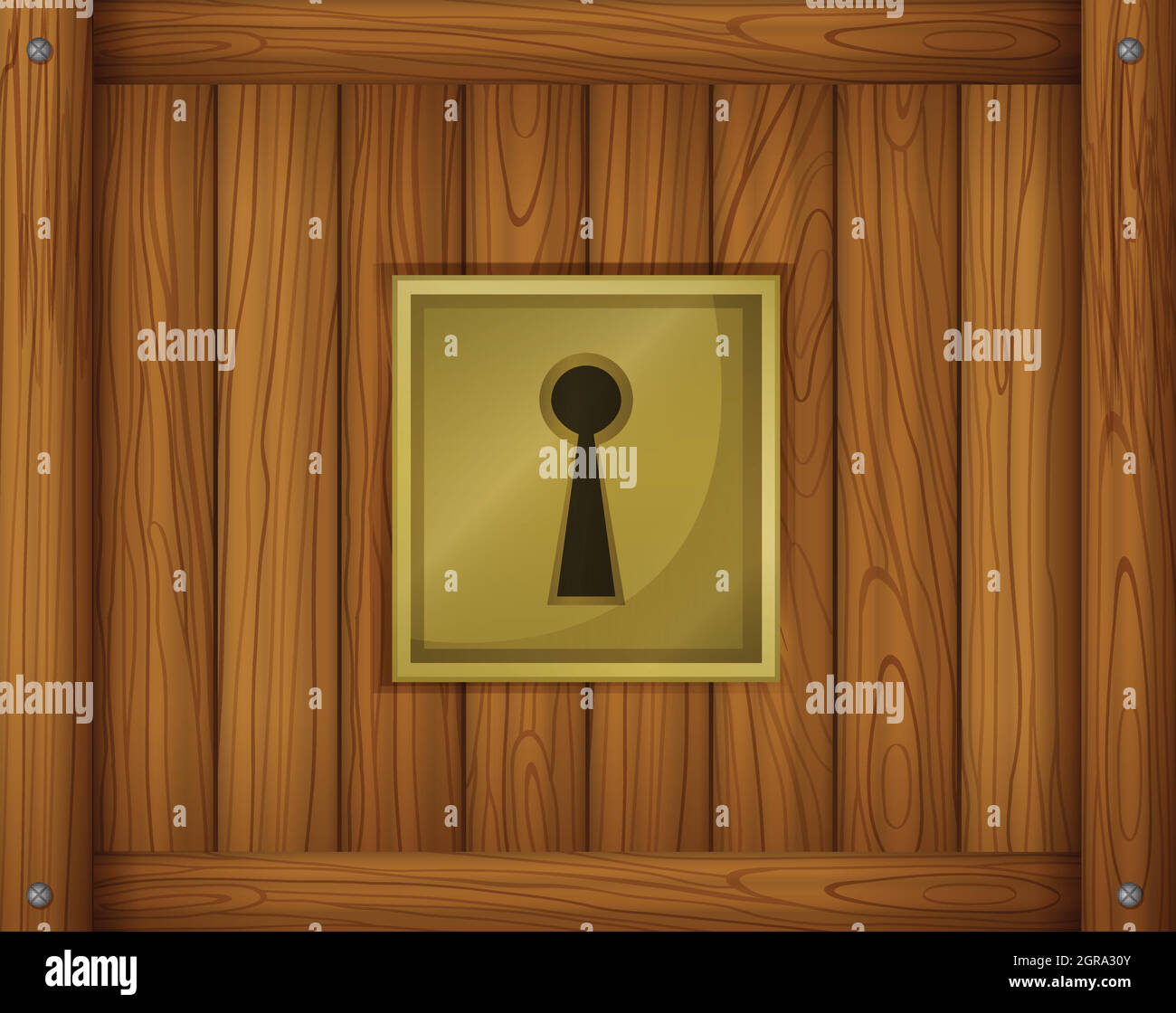 Ein Türschloss Stock Vektor