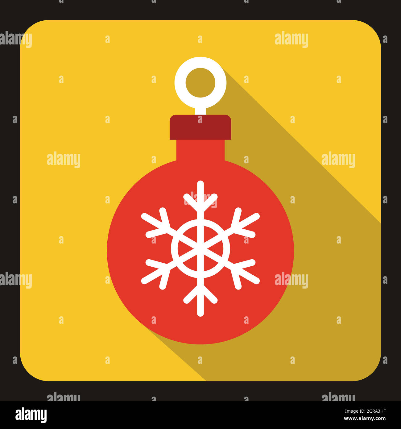 Christmas Ball Symbol, flachen Stil Stock Vektor