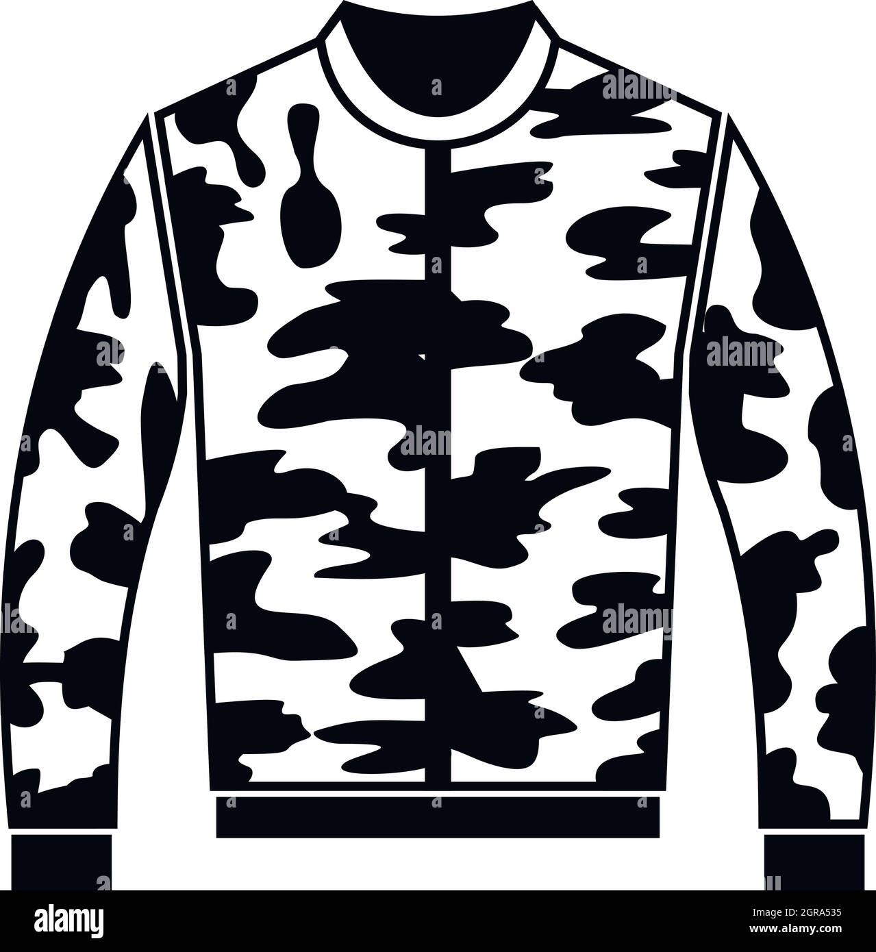 Camouflage Jacke Symbol, einfachen Stil Stock Vektor