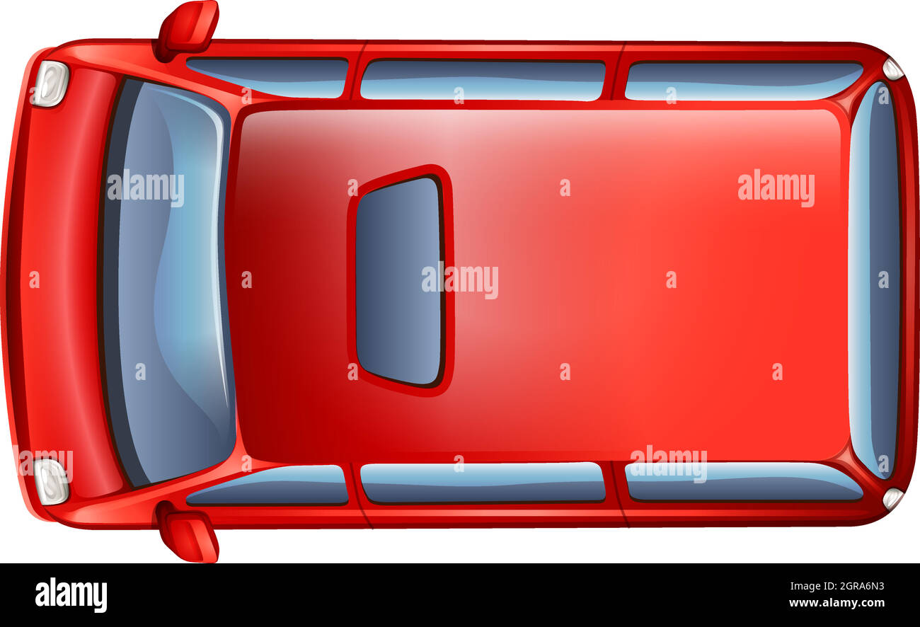 topview eines Minivans Stock Vektor