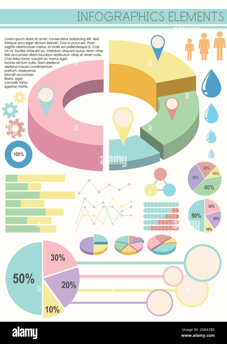 Eine Infografiken Stock Vektor