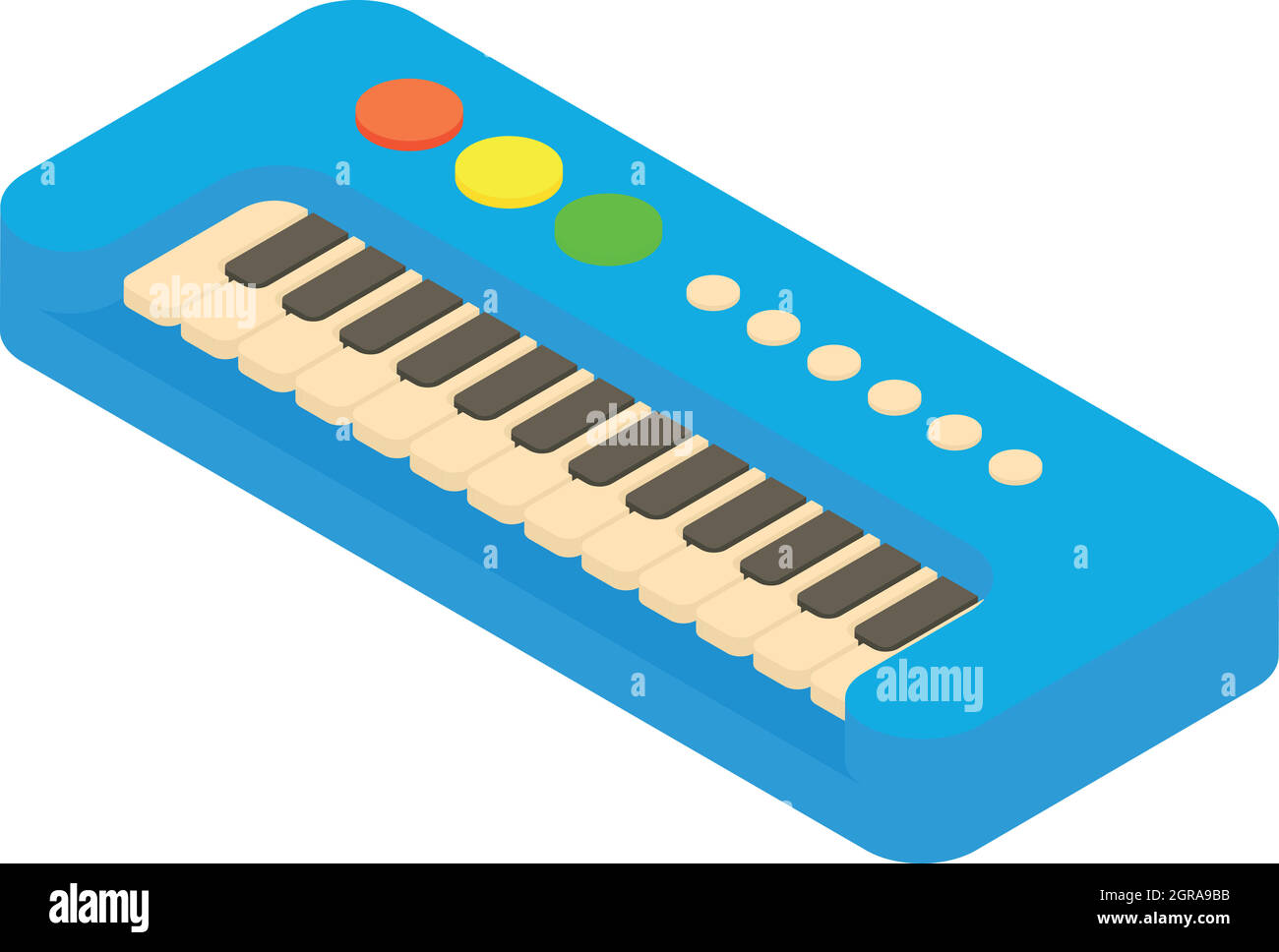 Synthesizer-Spielzeug-Symbol, Cartoon-Stil Stock Vektor