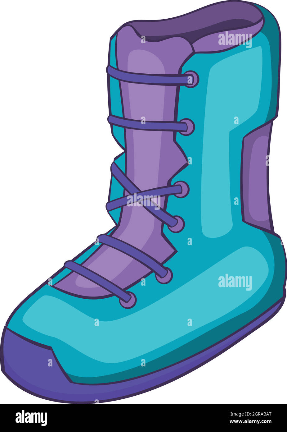 Stiefel für Snowboard-Symbol, Cartoon-Stil Stock Vektor