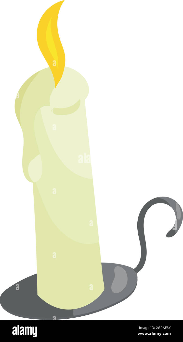 Weihnachten Kerze Symbol, Cartoon-Stil Stock Vektor