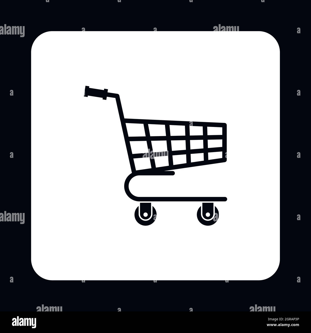 Einkaufswagen-Symbol, einfachen Stil Stock Vektor