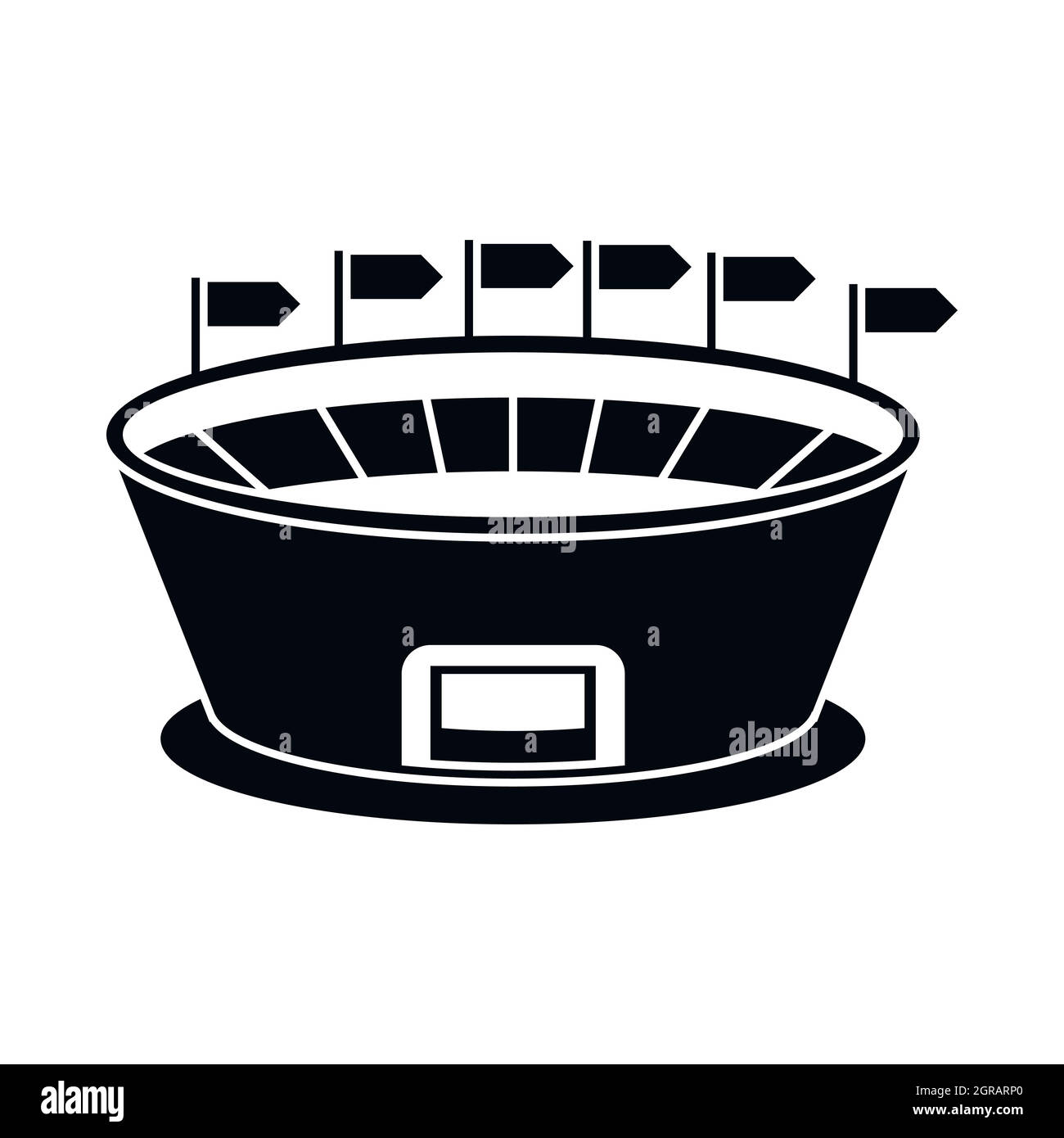 Stadion-Symbol im einfachen Stil Stock Vektor