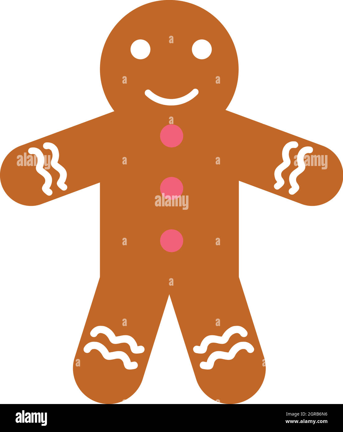 Christmas Cookie Symbol, flachen Stil Stock Vektor