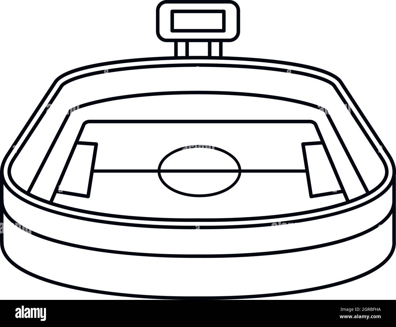Stadion-Symbol im Umriss-Stil Stock Vektor