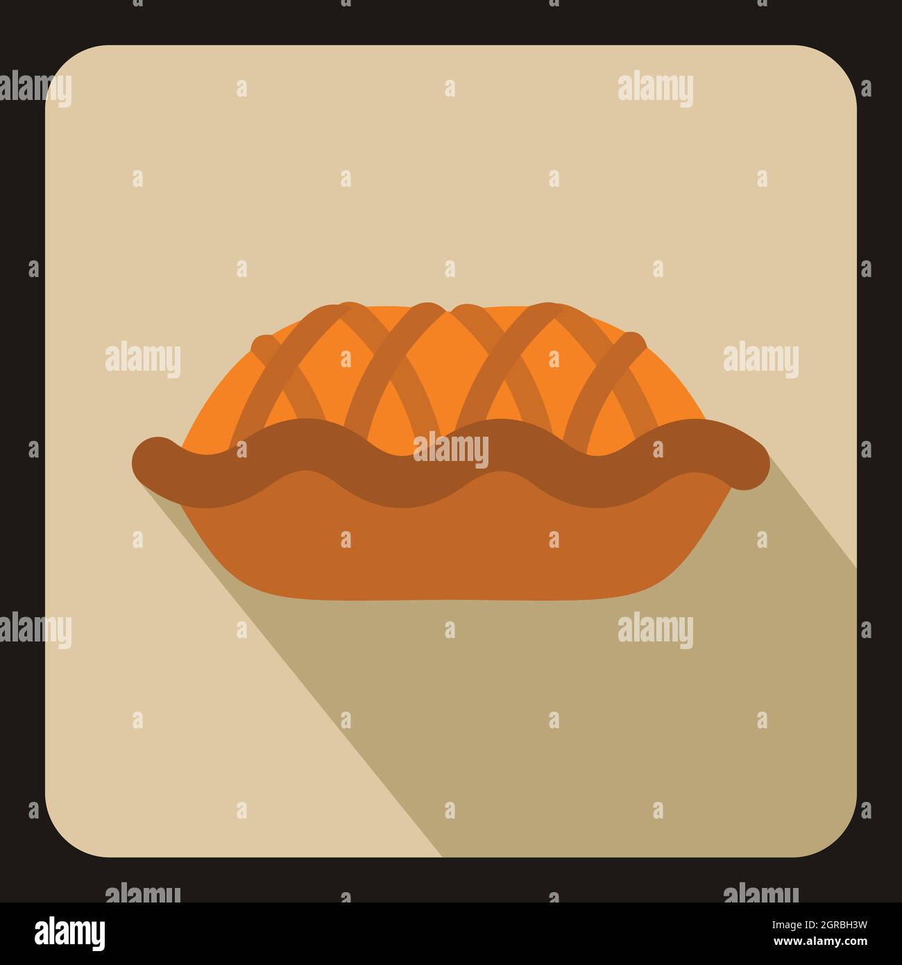 Weihnachtskuchen Symbol, flachen Stil Stock Vektor