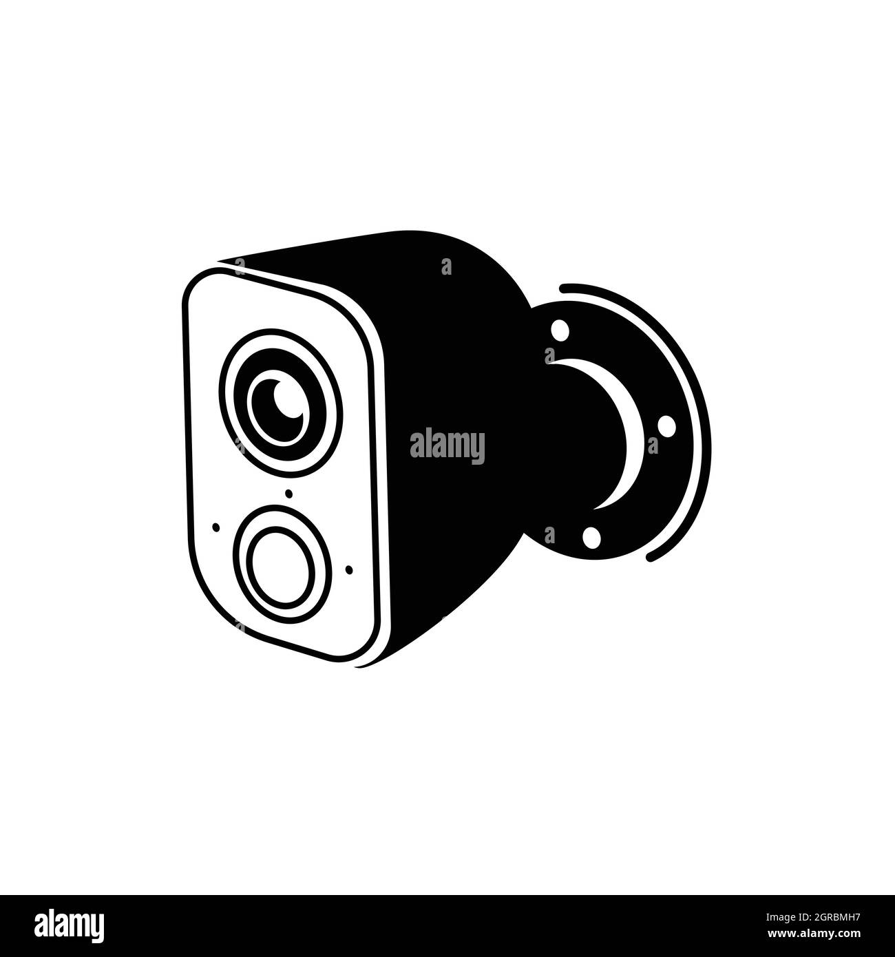 CCTV-Kamerasymbol für die Beobachtung. Überwachungskamera. Vektorgrafik Stock Vektor