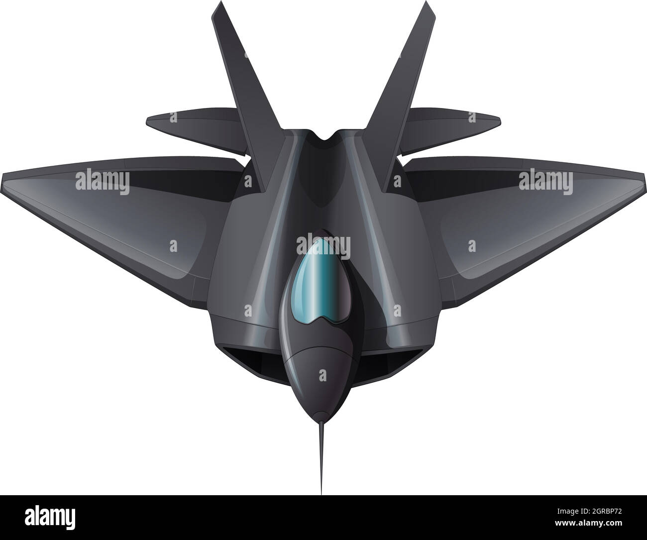 Ein grauer Flugjet Stock Vektor