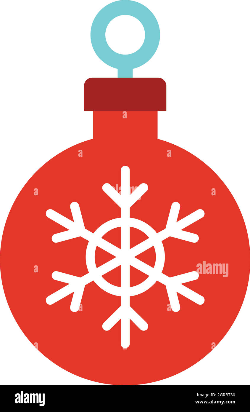 Christmas Ball Symbol, flachen Stil Stock Vektor