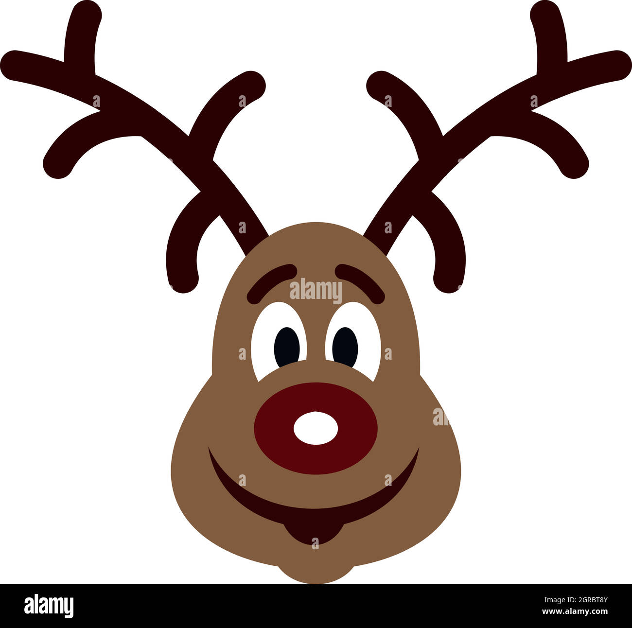 Weihnachten Hirsch Symbol, flachen Stil Stock Vektor