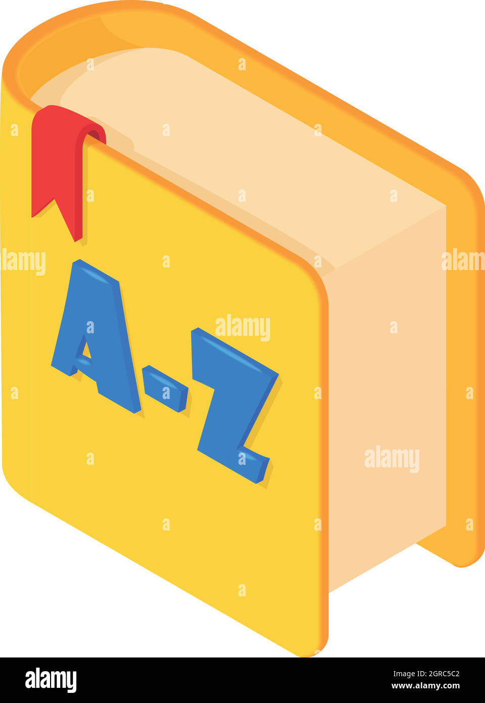 Wörterbuch der englischen Sprache Symbol, Cartoon-Stil Stock Vektor