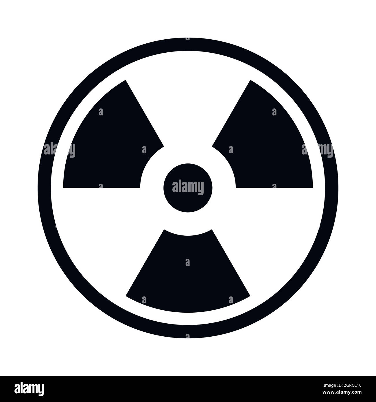 Gefahr nuklearer Symbol, einfachen Stil Stock Vektor
