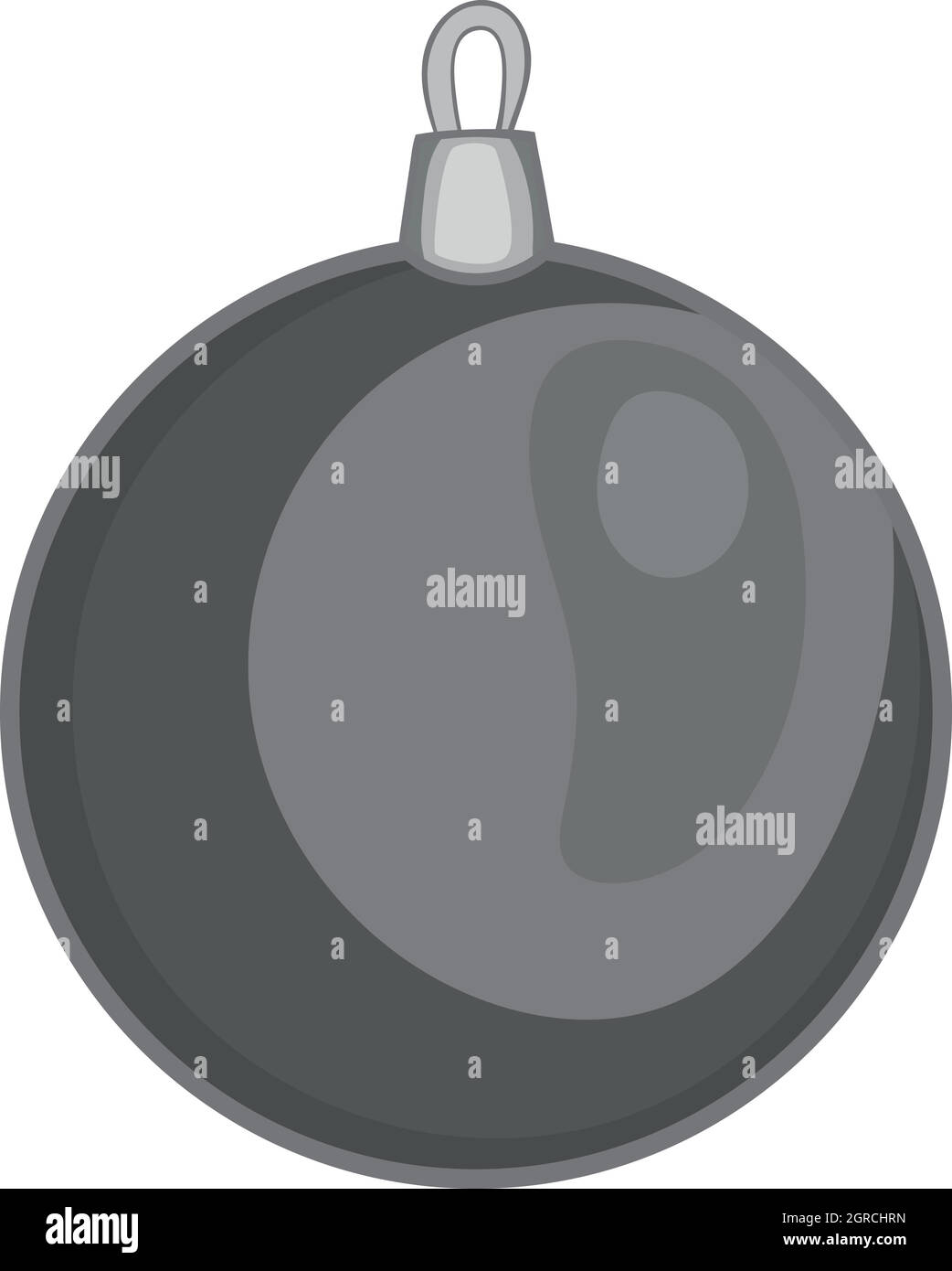 Christmas Ball Symbol, schwarz monochrome Stil Stock Vektor