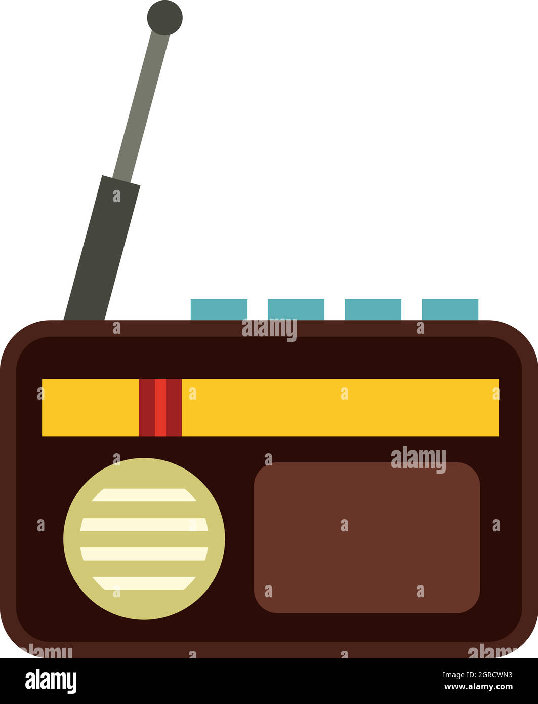 Retro-Radio-Symbol, flachen Stil Stock Vektor