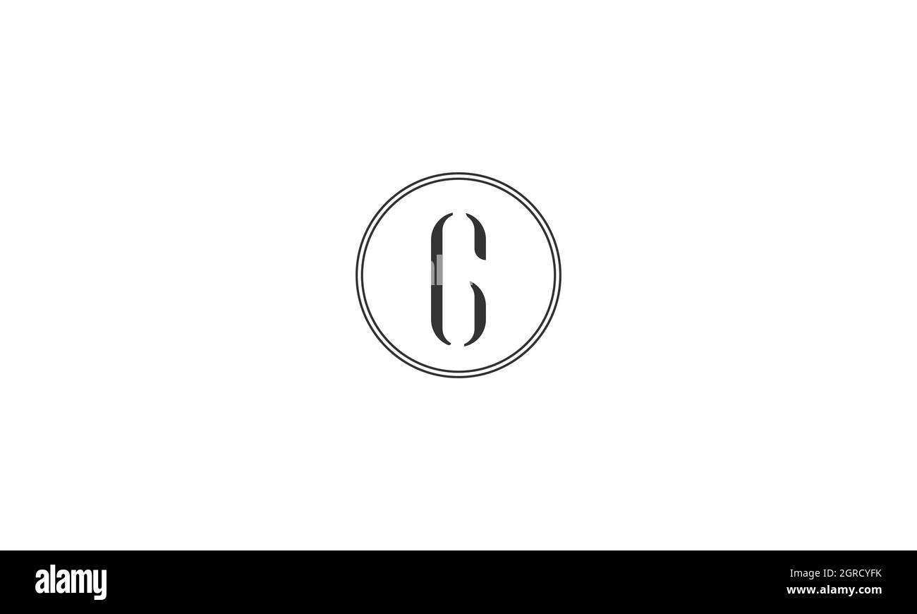 LOGO MIT DEM BUCHSTABEN G MIT NEGATIVEM PLATZEFFEKT FÜR DIE ILLUSTRATION Stock Vektor