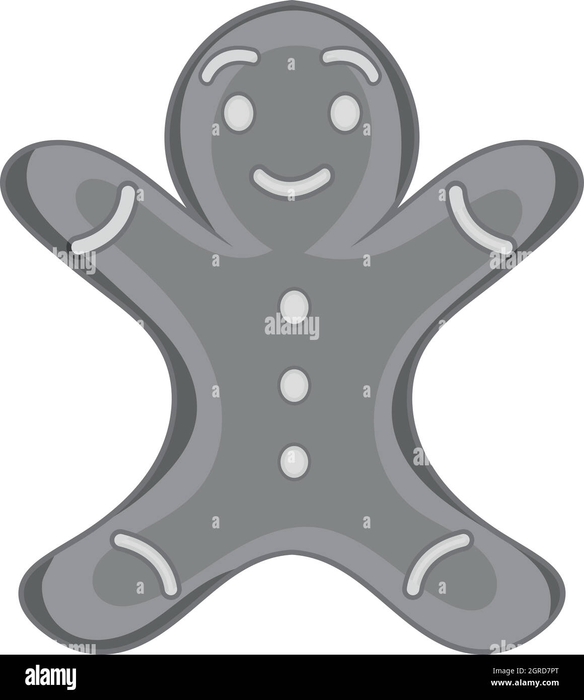 Cookie-Symbol, schwarz monochrome Weihnachtsstil Stock Vektor