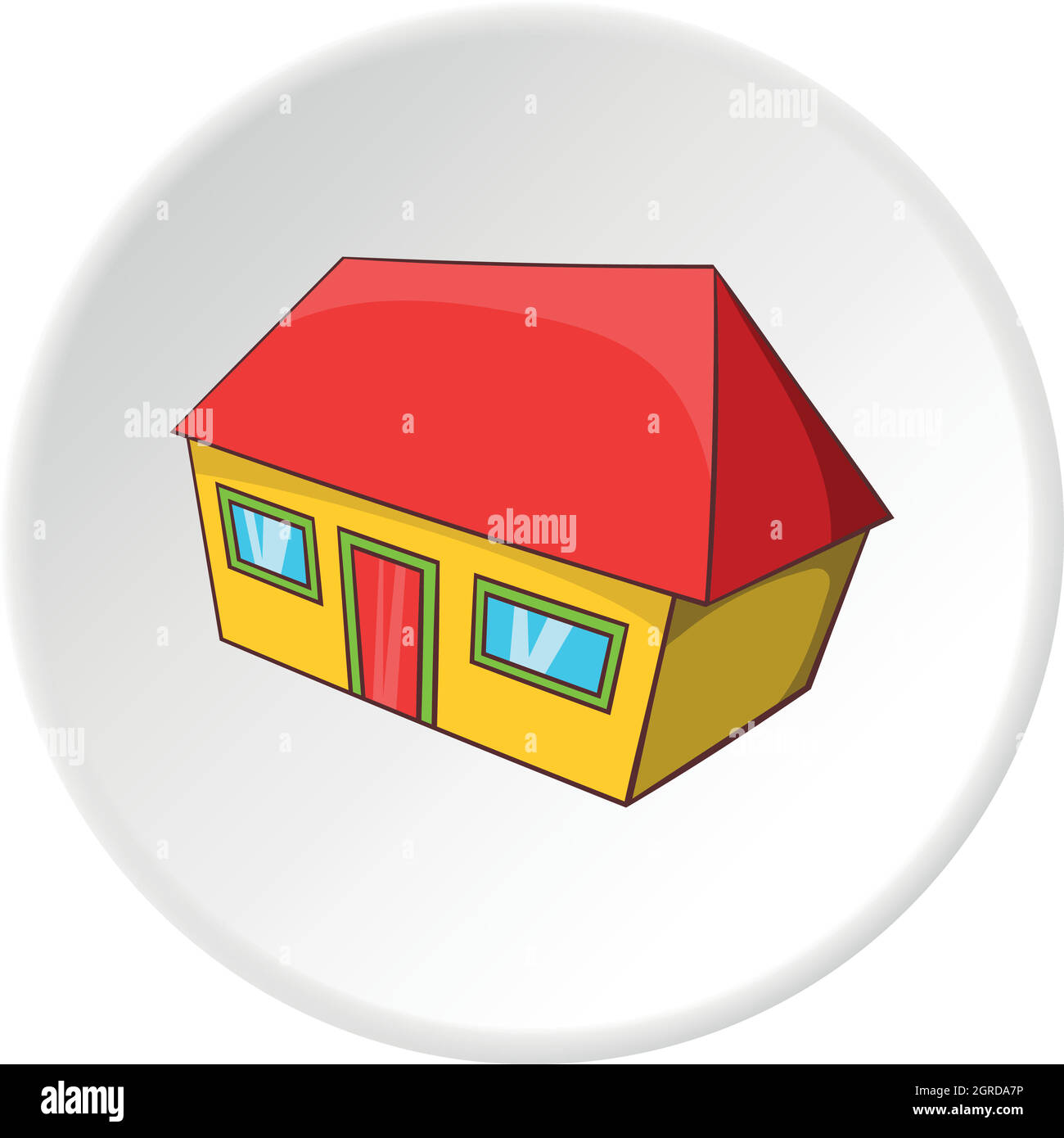 Große Wohnhausikone, Cartoon-Stil Stock Vektor