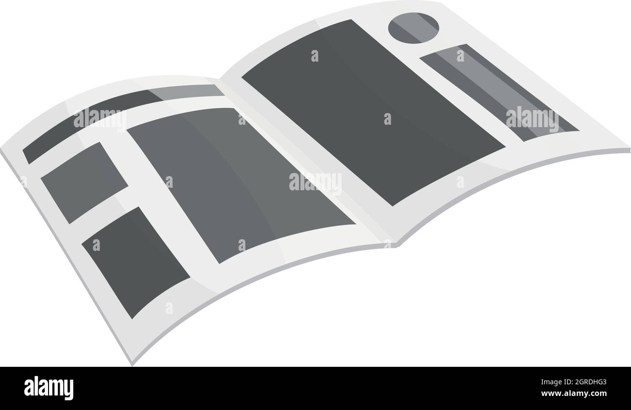 Monochrome Stil Magazin Icon, schwarz Stock Vektor