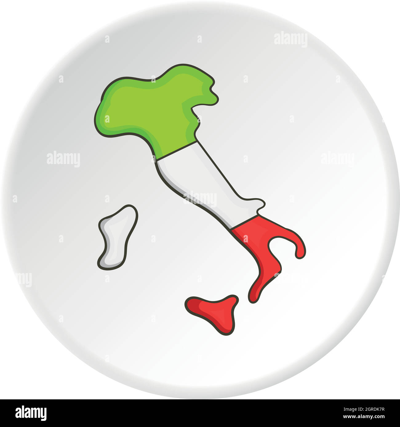 Karte von Italien-Symbol, Cartoon-Stil Stock Vektor