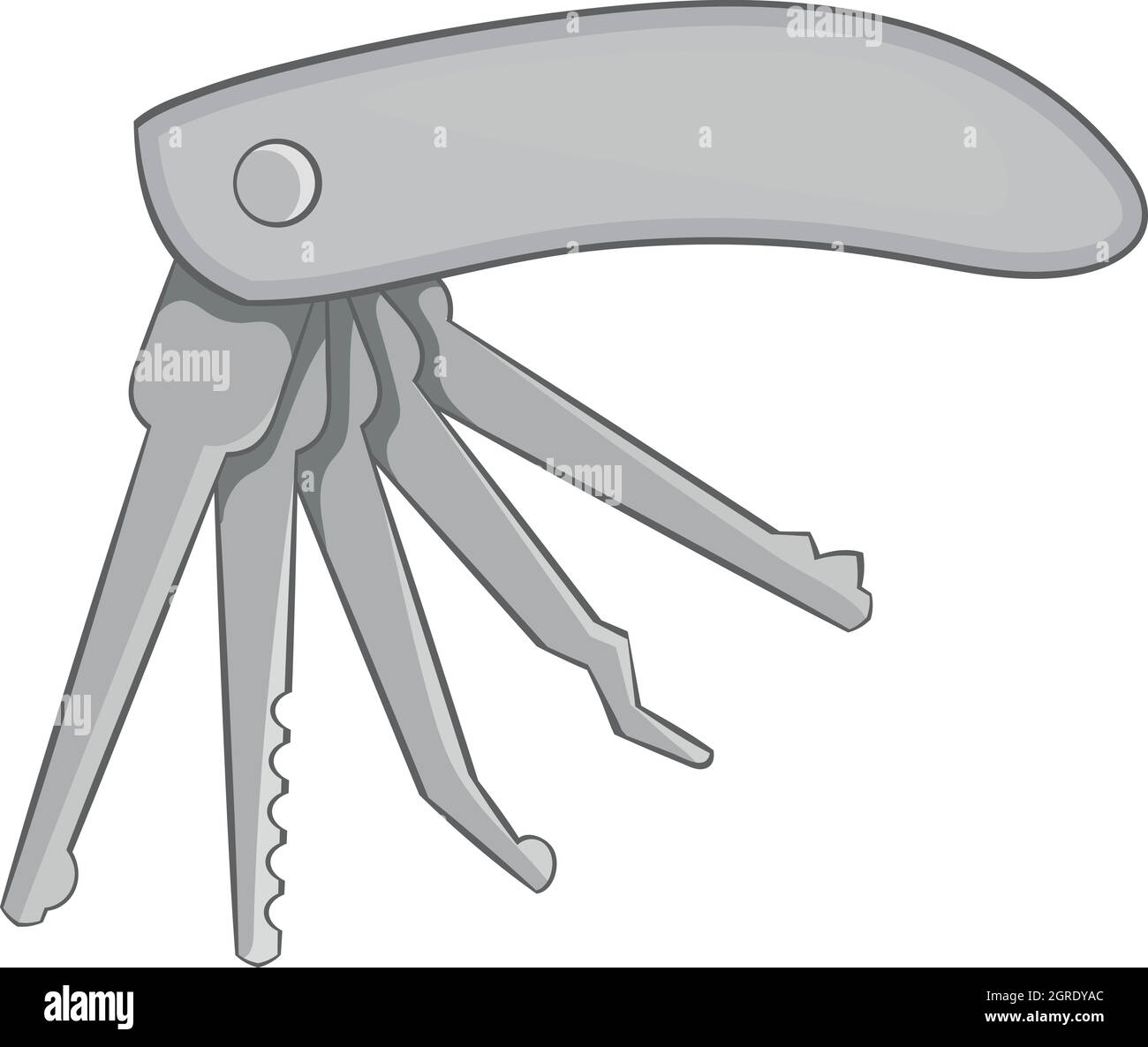 Klappbare Messer Symbol, schwarz Stil Monochrom Stock Vektor