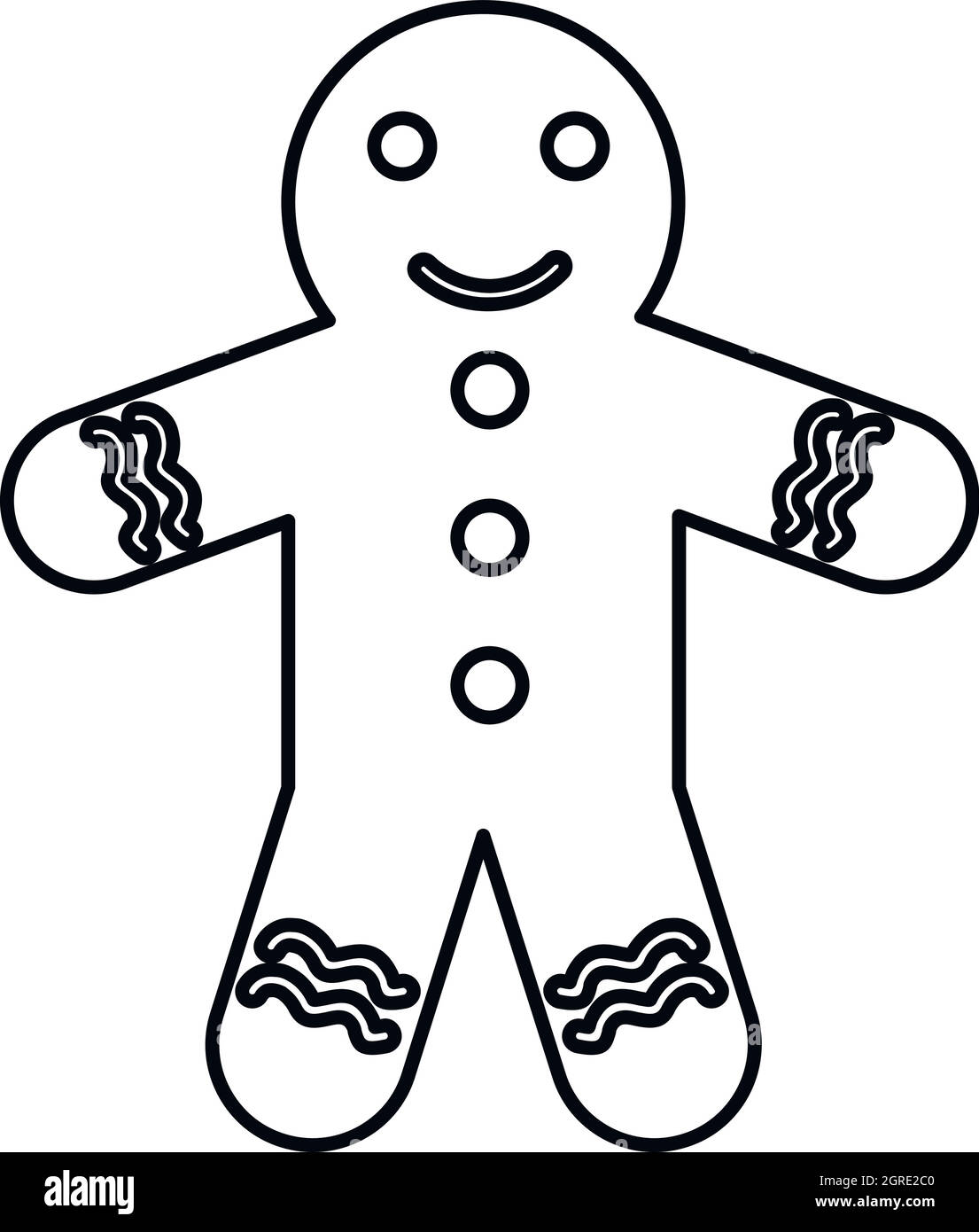 Christmas Cookie Symbol, Umriss-Stil Stock Vektor