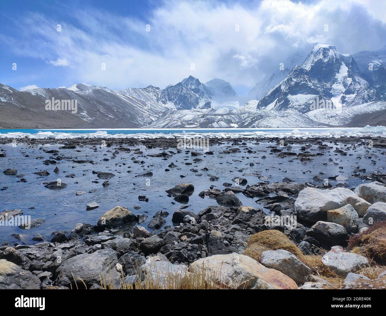Frozen Lake Hd Wallpaper Stockfoto